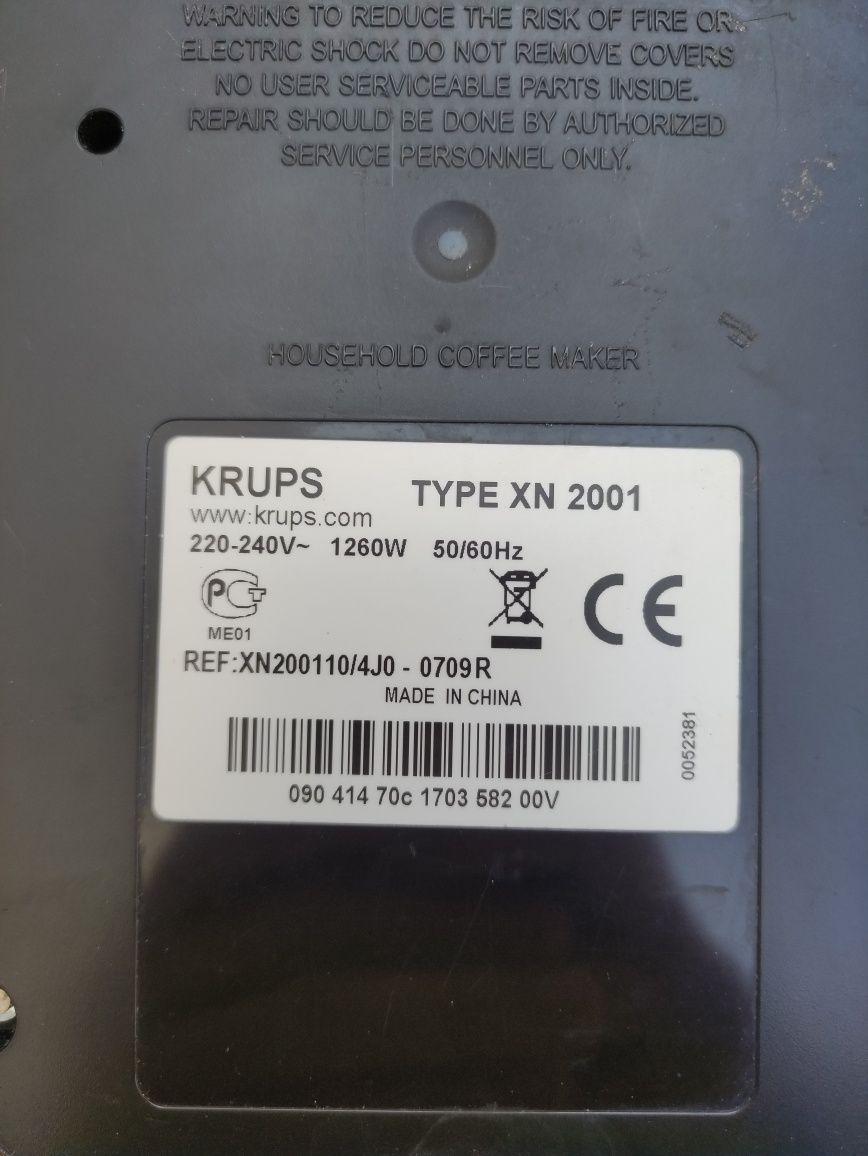 Máquina café Krups XN2001 para peças