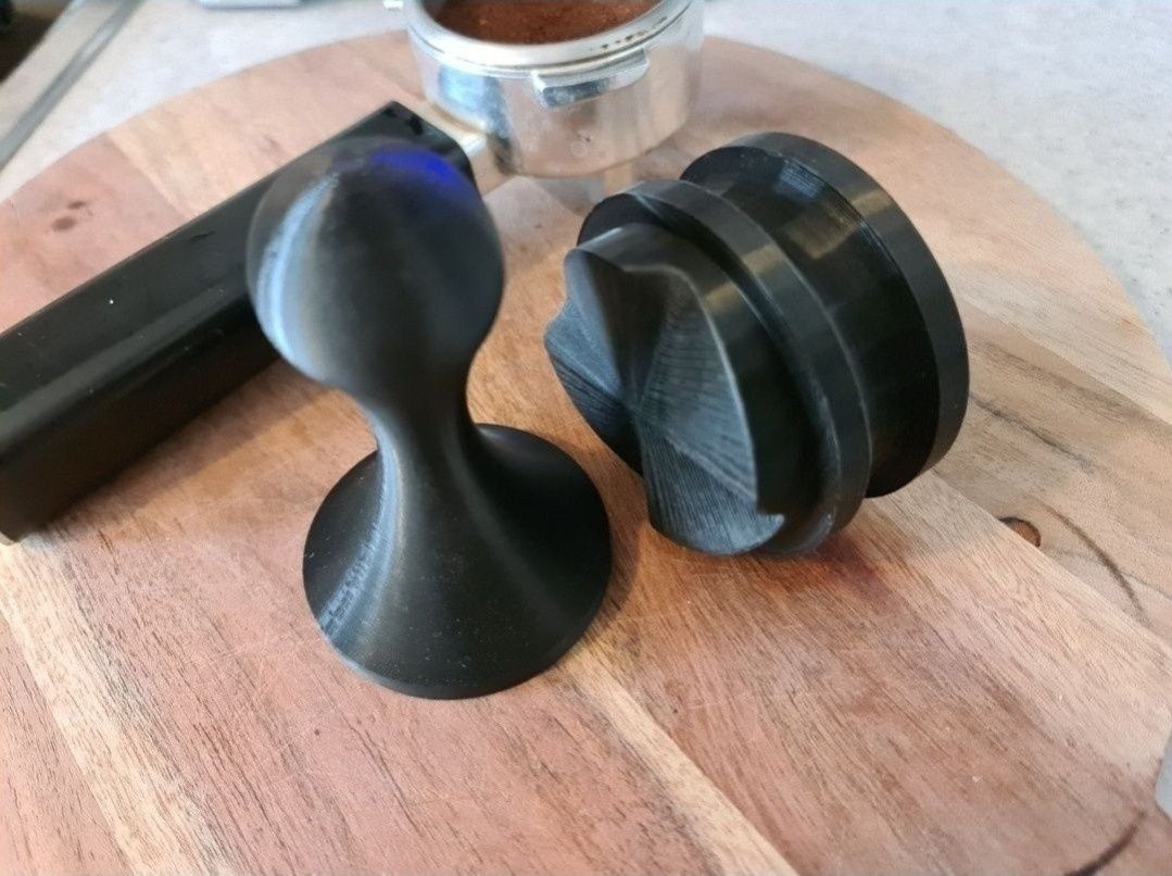 NOWY Zestaw Tamper do kawy + ubijak 58mm ekspres czarny espresso