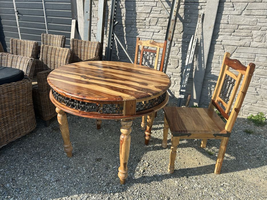 Porzadne krzesla kolonialne palisander indyjski