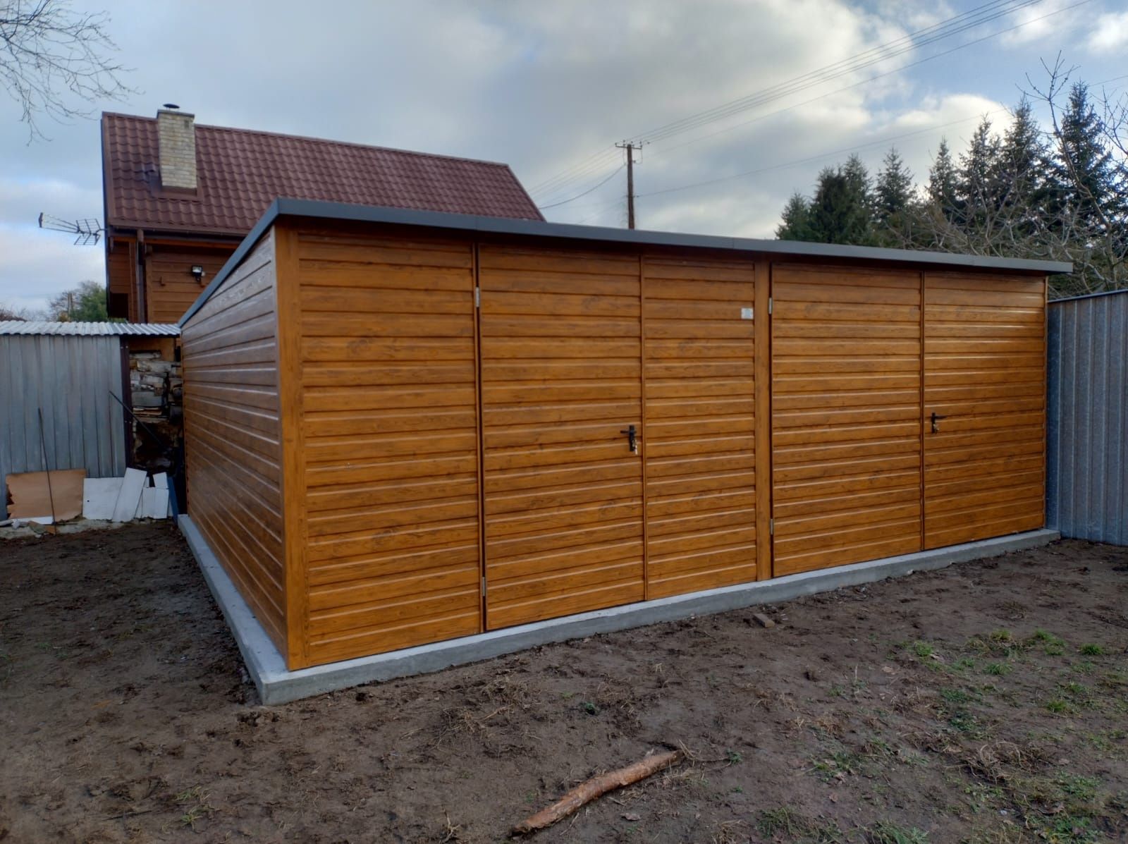 Garaż Blaszany , Blaszak, 4,20 x 6.50 Złoty Dąb
