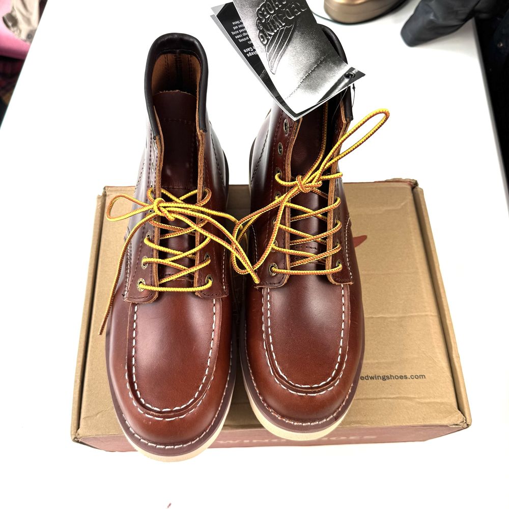 Шкіряні ботинки черевики red wing moc toe 8875 ботинки кожаные 43 р