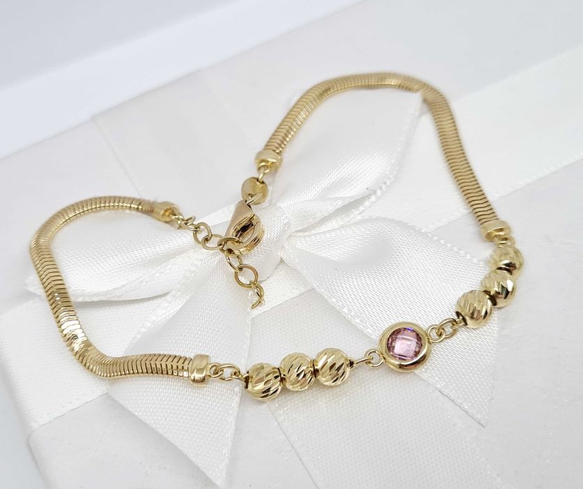 Śliczna złota bransoletka p.585