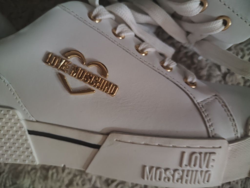Nowe sneakersy Love Moschino,skóra, rozm.39