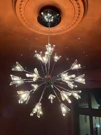 Lampa sufitowa żyrandol Sputnik Kryształowy Vintage