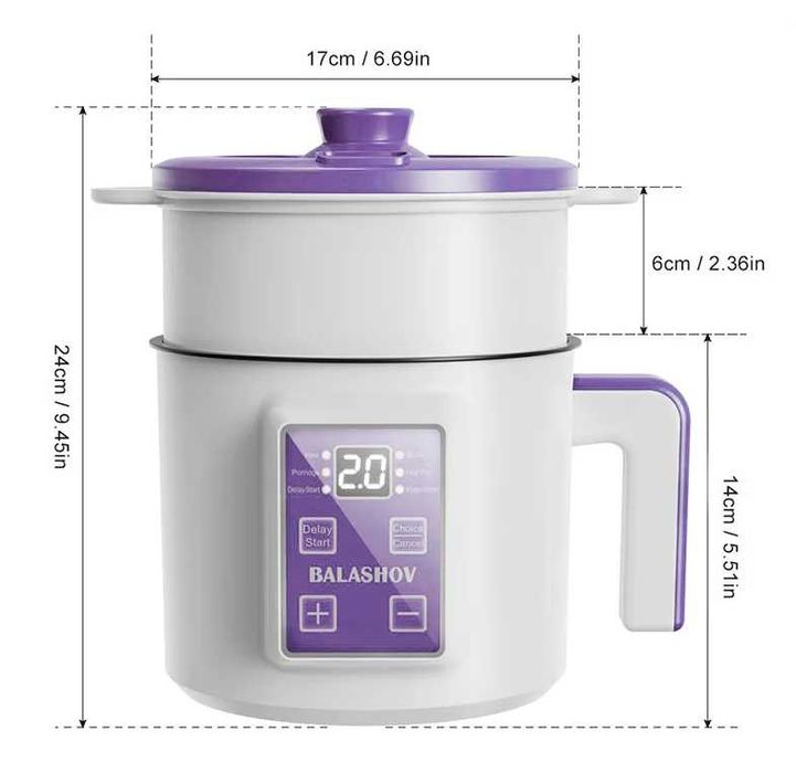 Panela Elétrica Multifunções 220V Cozinhar Arroz Sopas Legumes NOVO