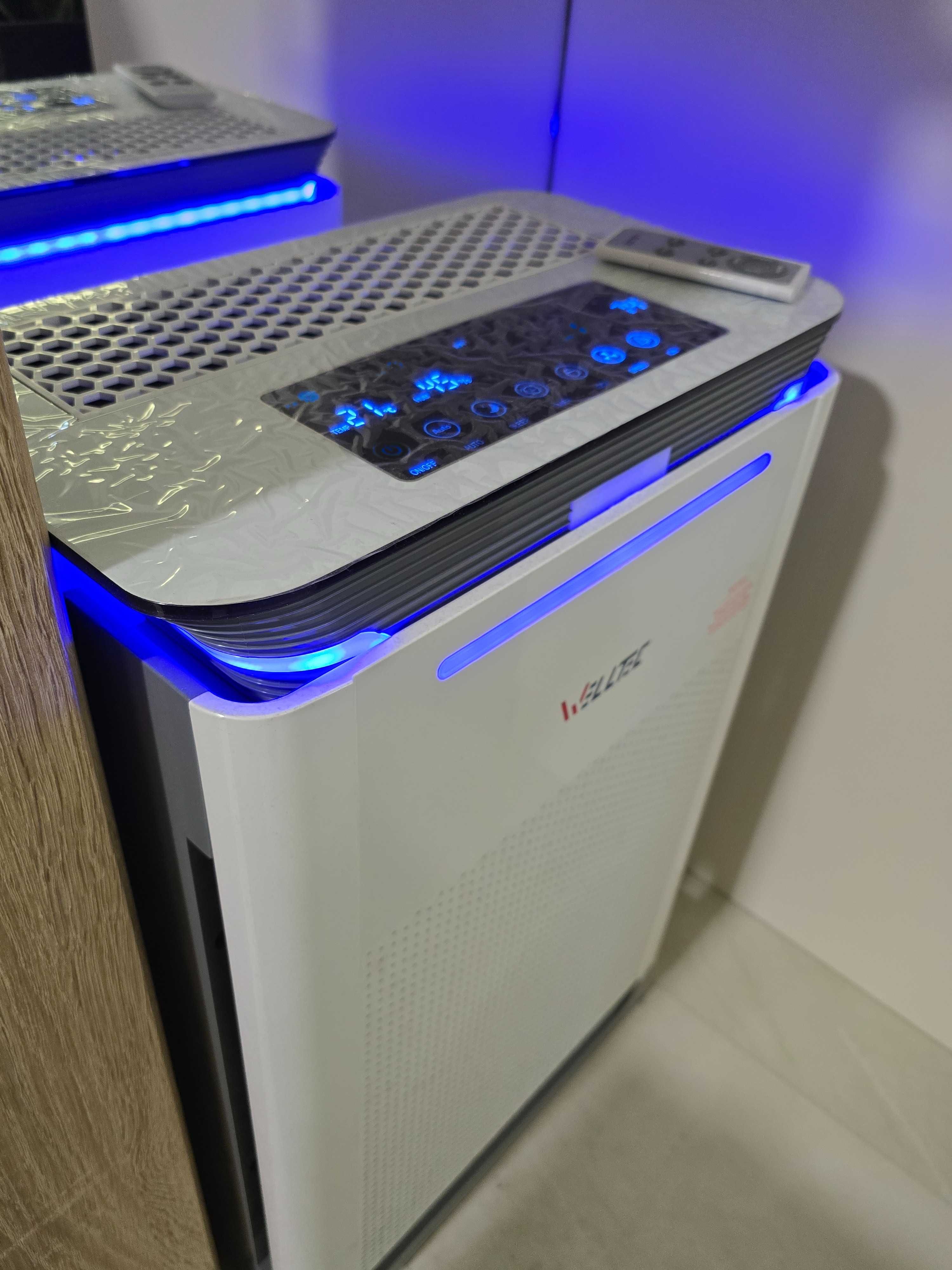 Cichy oczyszczacz powietrza WELLTEC APH420H 80m² HEPA WiFi + nawilżacz