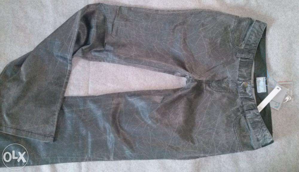 NOWE firmowe spodnie FUNKY GIRL grafitowe marmurkowe sliskie 38 40