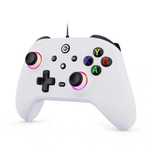 Biały Przewodowy Kontroler Do Gier Bluetooth Gamepad Pc Xbox Ps4 Rgb