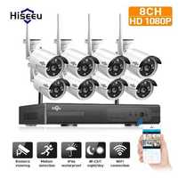 Kit 8 Câmaras Video Vigilância • Full HD • 2MP WiFi/Sem Fios • NOVO