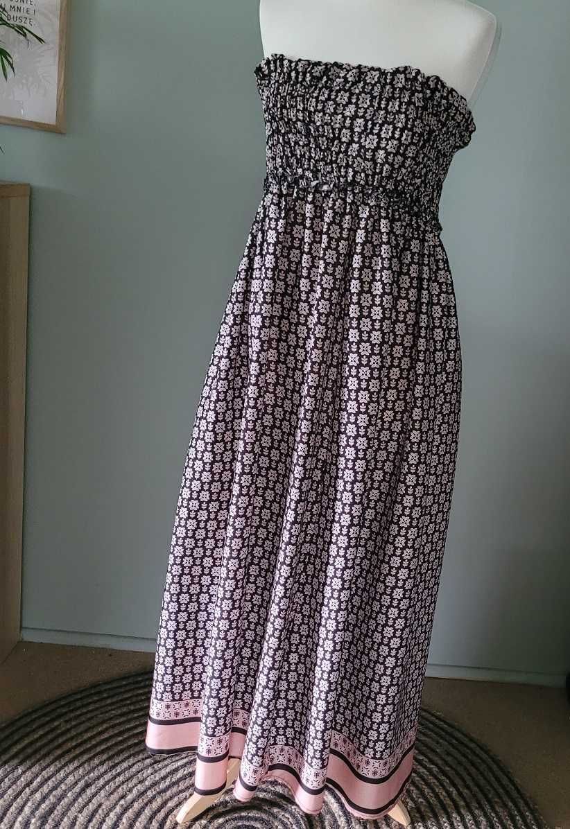 Sukienka letnia maxi góra gumki M/L