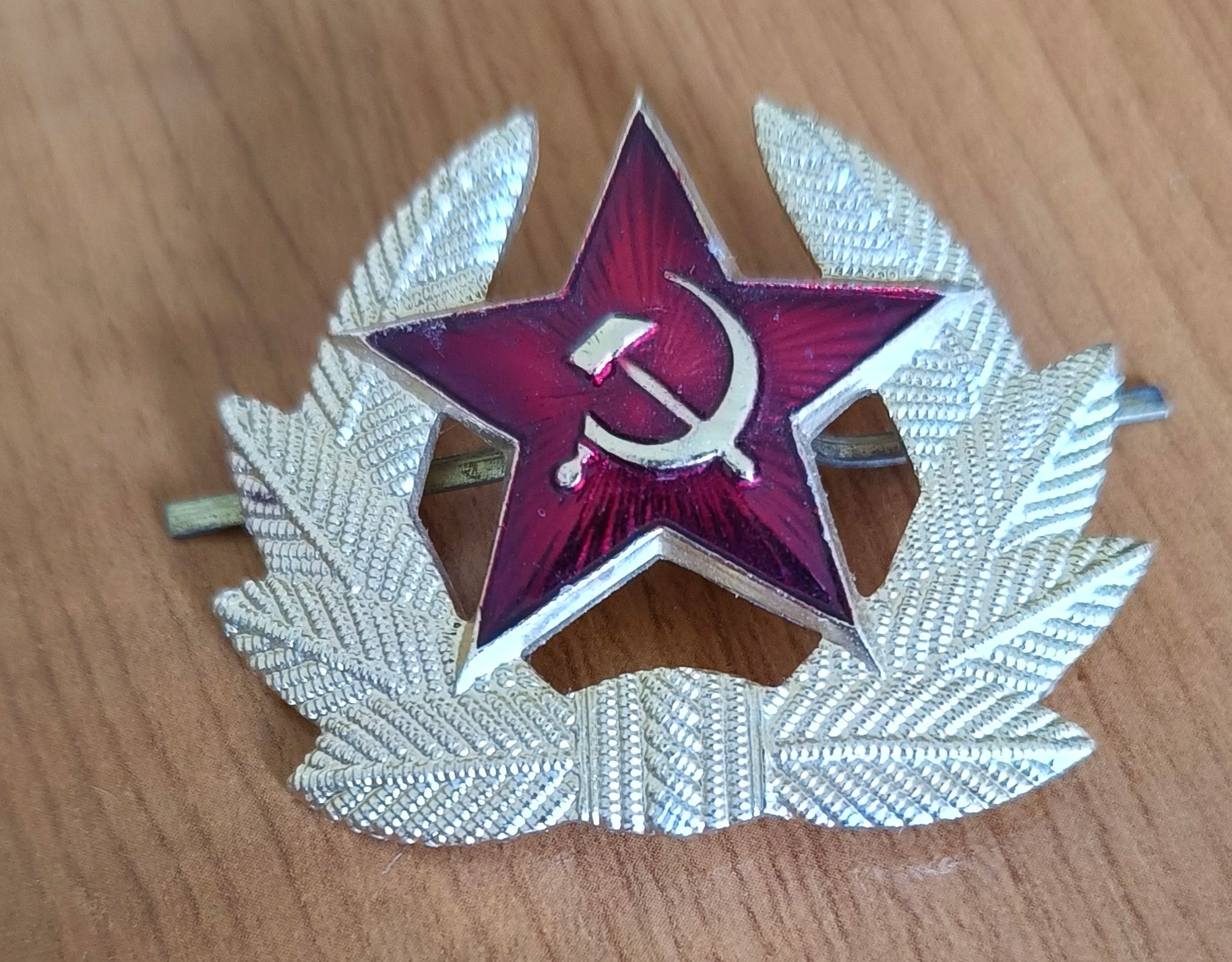Sowiecka odznaka, wpinka do czapki, kokarda wojskowa