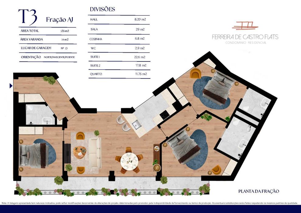 Apartamento T3 em Bonfim, Porto