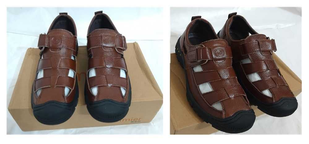 Sandálias para homens de couro Tam: 40 (293)