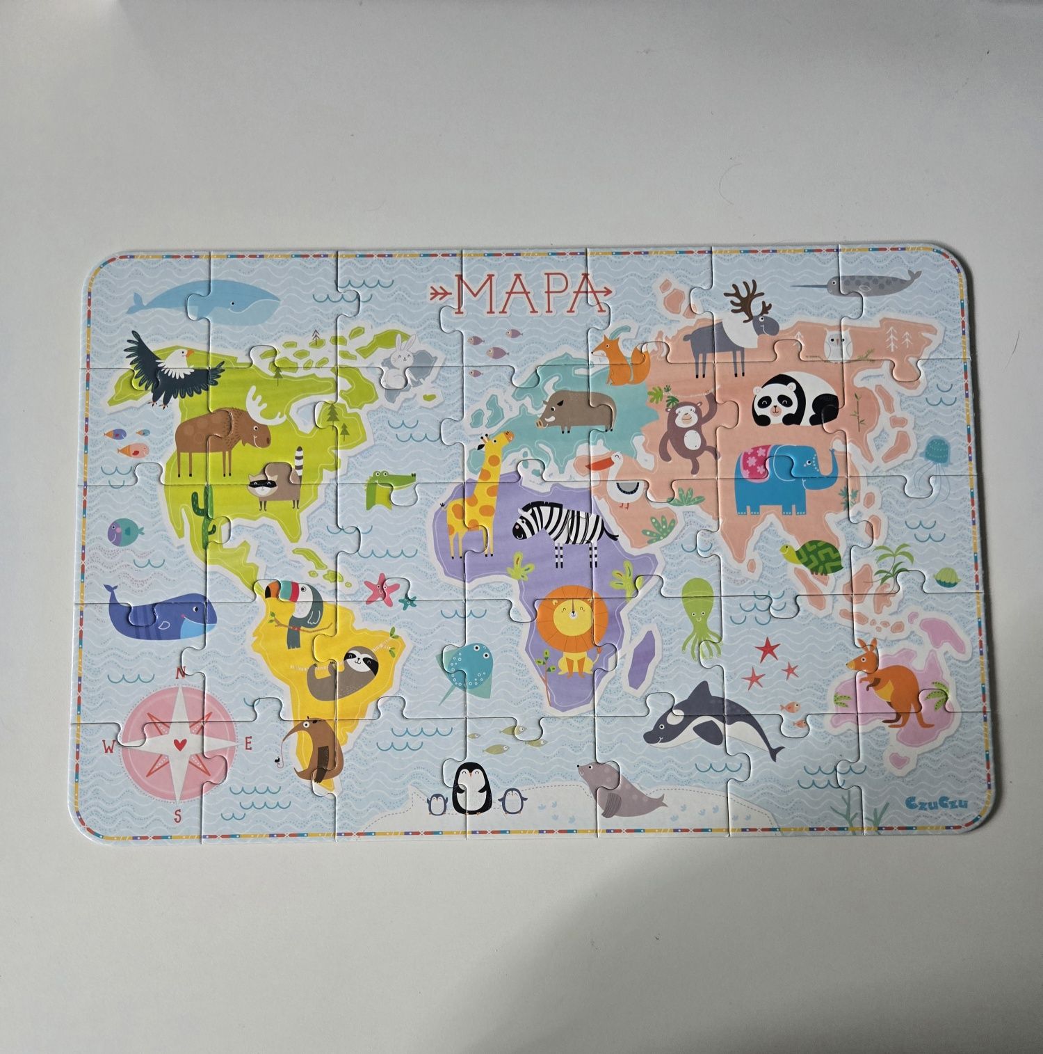 Czuczu Ale Puzzle Mapa Świata 35