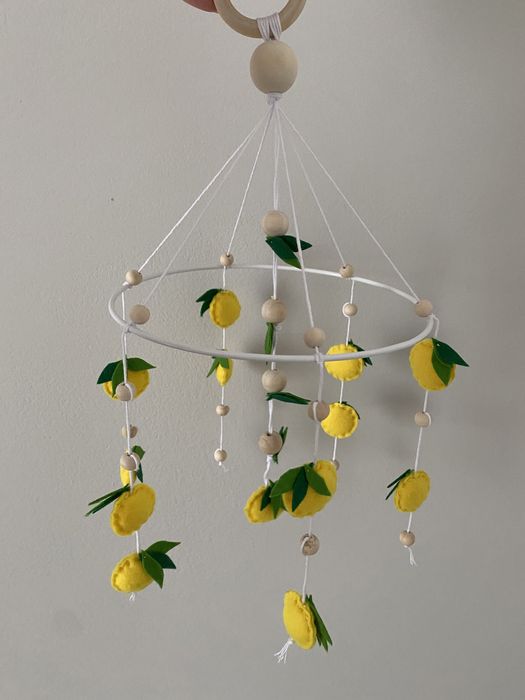 cytrynowy dyndak / ozdoba / girlanda dla maluszka / dziecka