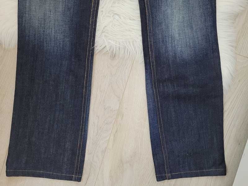 Granatowe dżinsy / spodnie męskie Lee, z prostą nogawką, W31, L33