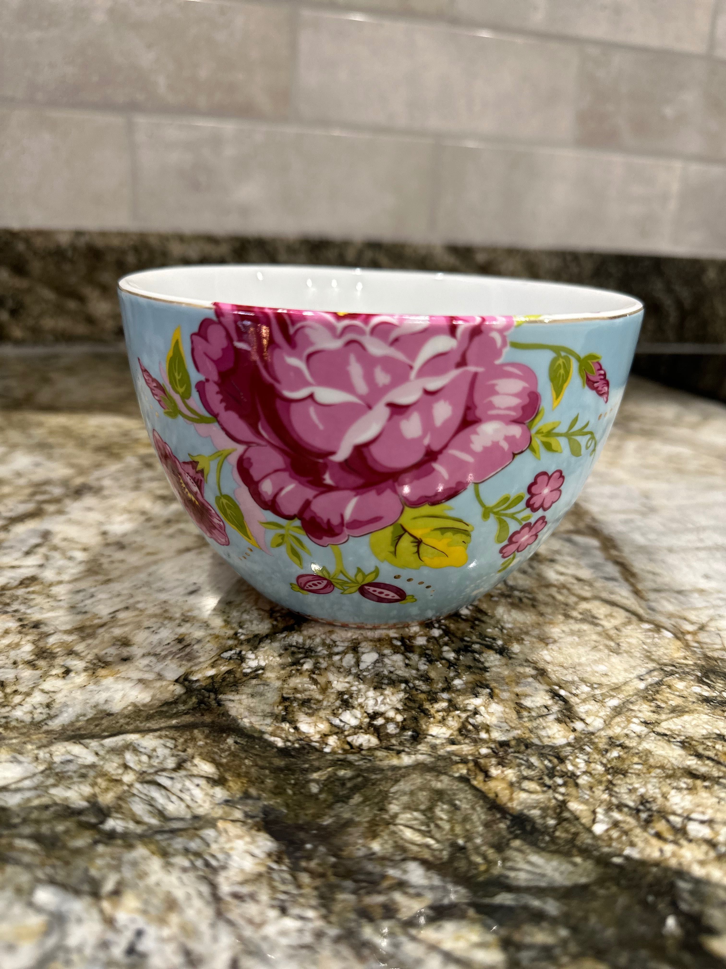 Pip Studio Rose miseczka mała 13.5cm błękitna