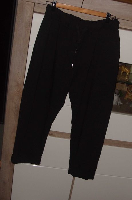 Duże __gumowane czarne spodnie gnieciuchy xxl /xxxl