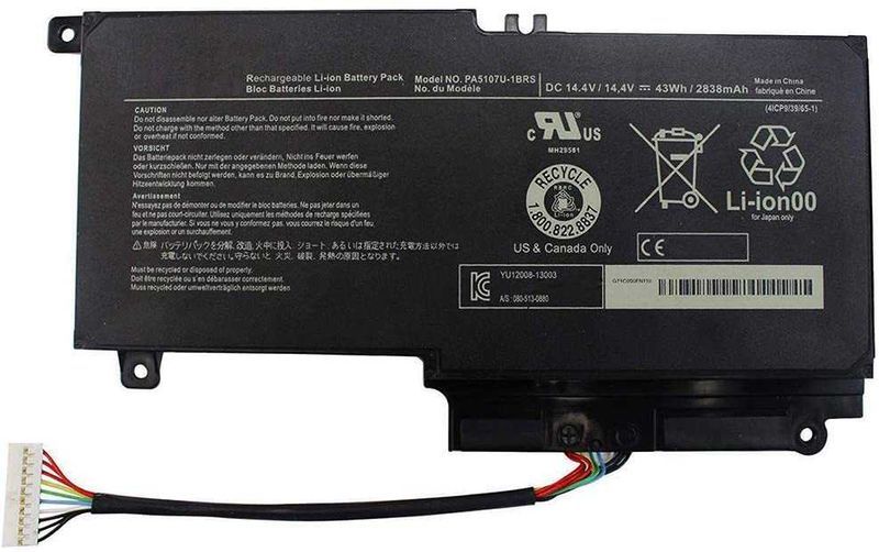 Bateria de Substituição Para Portátil Toshiba  P A 5 1 O 7 U - 1 B R S