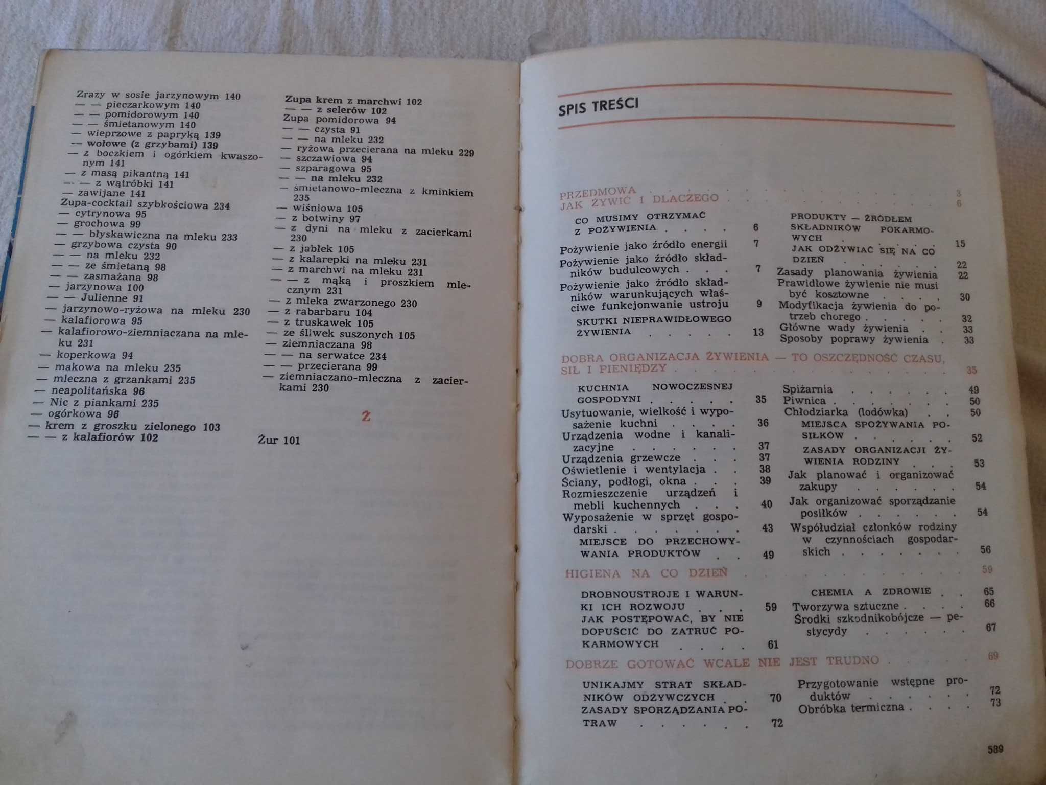 książka kucharska z 1972 roku