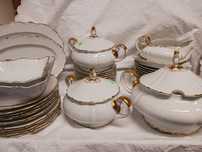 SorauDuzy Serwis obiadowy  12 osobowy porcelana biala