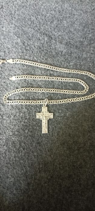Продам срібні ланцюг з хрестиком