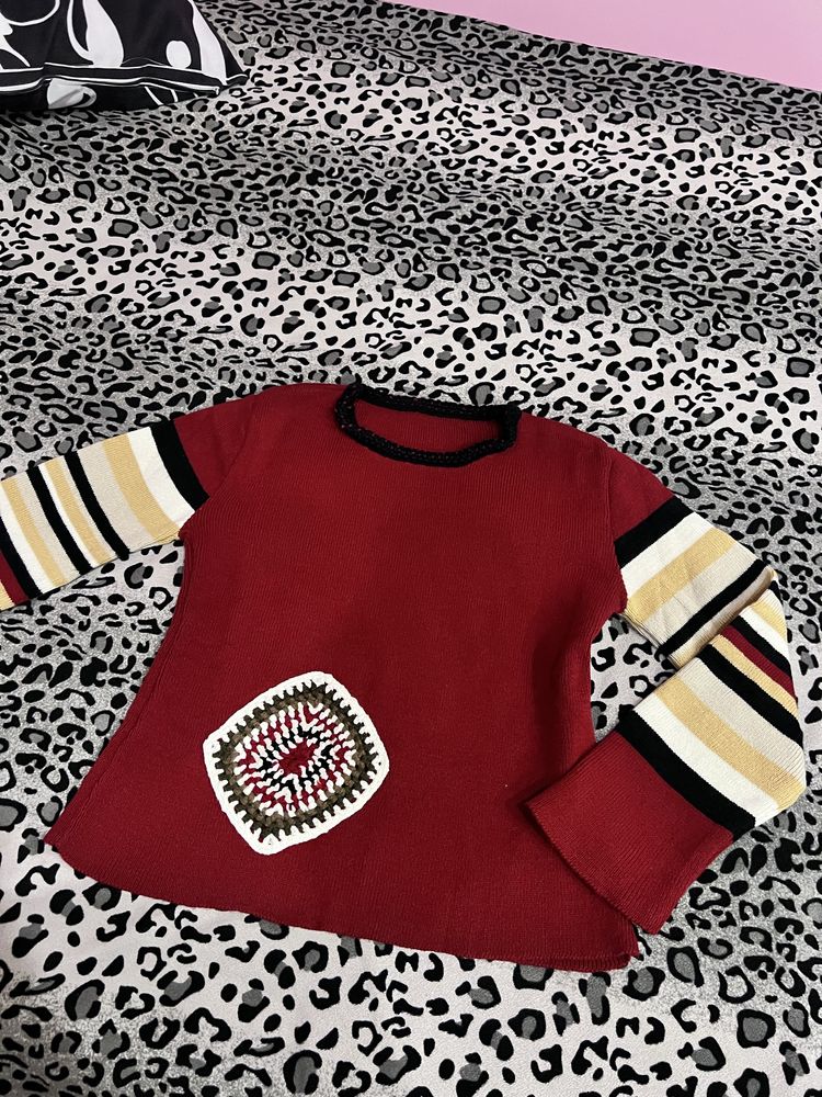 Nowy sweterek czerwony świąteczny H&M r. M