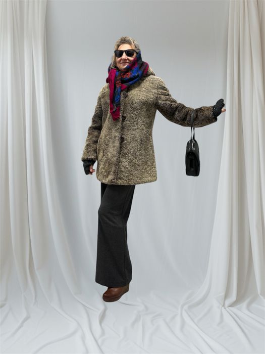 Naturalny kożuch miś z owcy