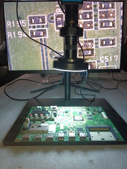 Микроскоп промышленный для электроники 13Мп 1080P VGA, 180x зум, LED