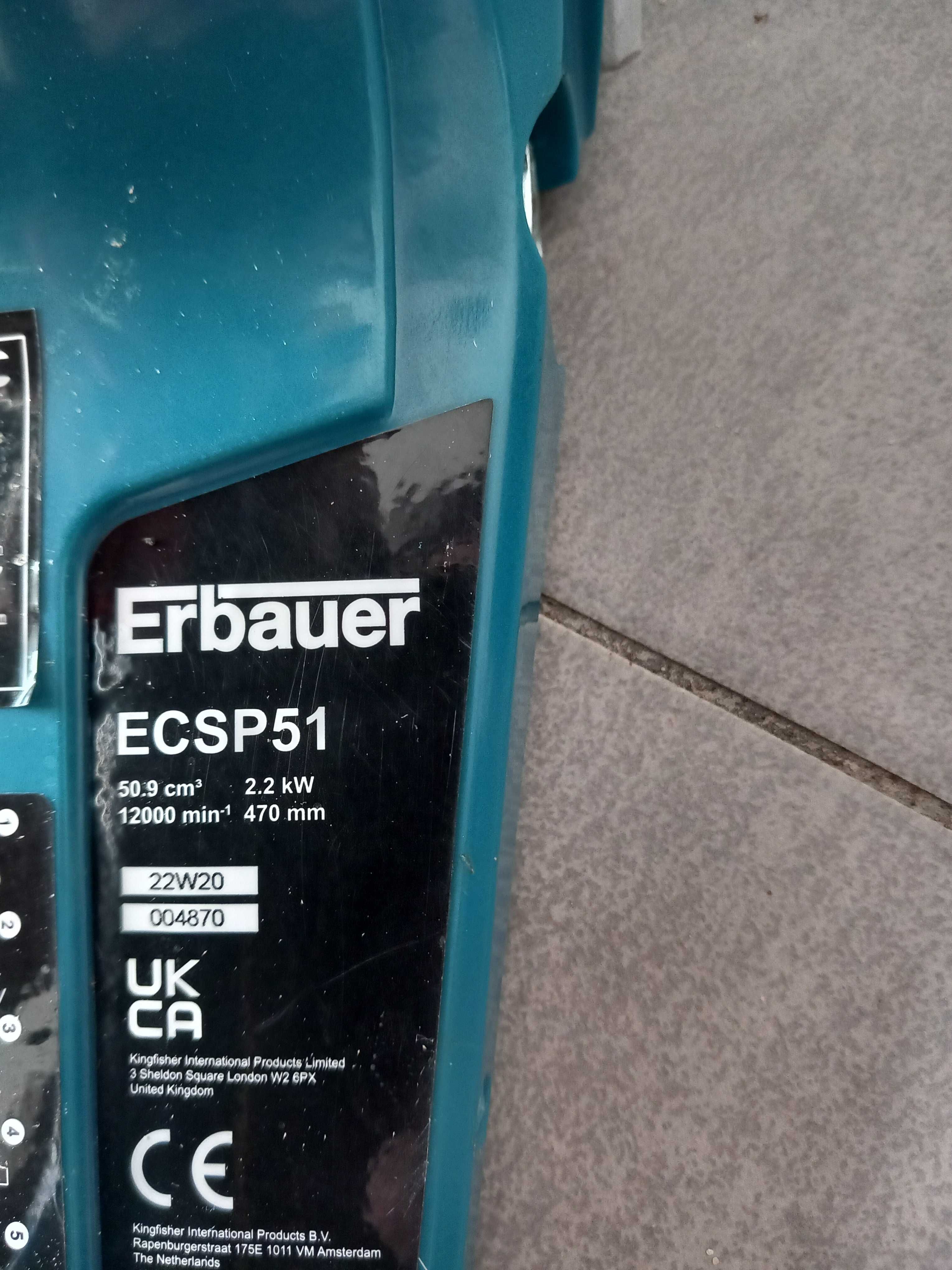 Piła pilarka spalinowa Erbauer najmocniejsza !! ecsp51 z walizką 3 KM