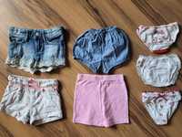 Szorty spodenki na lato SMYK H&m jeans stan bdb  1,5-2,5 92/98 4 szt