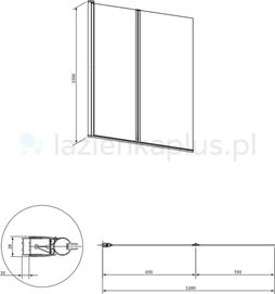 Omnires Kingston parawan nawannowy 120 cm