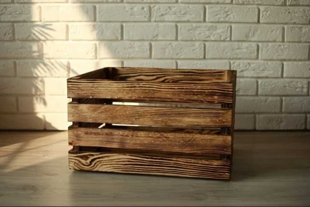 Skrzynka drewniana opalana, ozdobna box pudełko