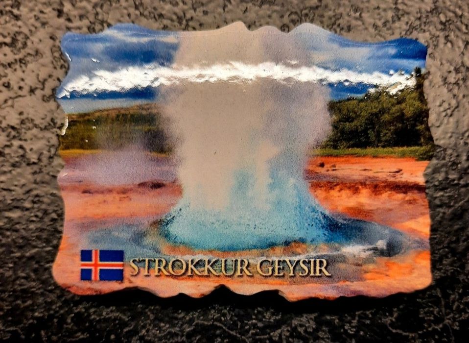 Strokkur Gejzer Islandia, magnes na lodówkę. Nowy!