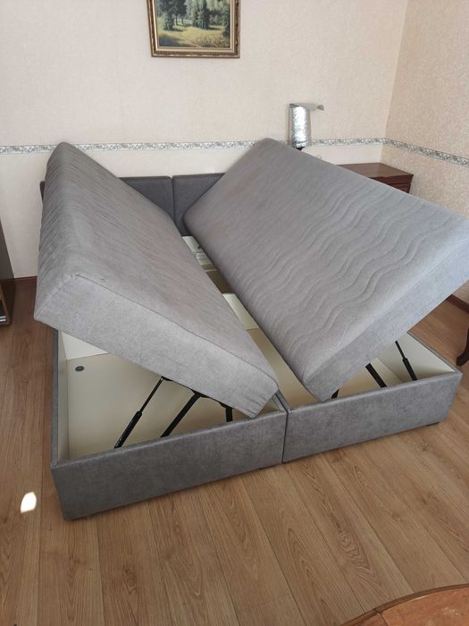 Кровать одно и двухспальная ортопедический матрац ящик