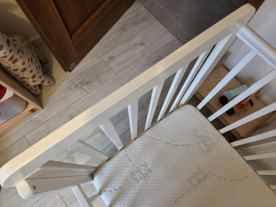 Łóżeczko dziecięce niemowlęce woodies Classic Cot 120x60 + otwarty bok