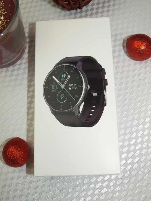 różowy zegarek damski dotykowy smartwatch kolorowy wyświetlacz