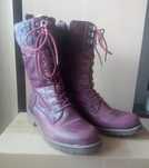 Kozaki buty zimowe dziecięce Magic Lady CCC bordowe ocieplane r. 35