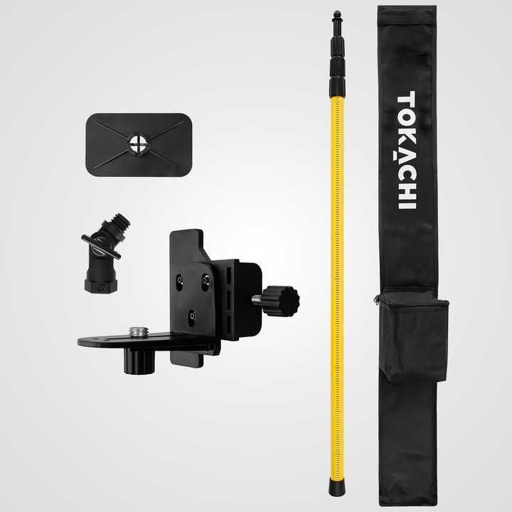 ZESTAW STATYW rozporowy tyczka do lasera krzyżowego poziomicy adapter