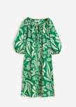 Натуральное зеленое миди платье H&M р. S-M
