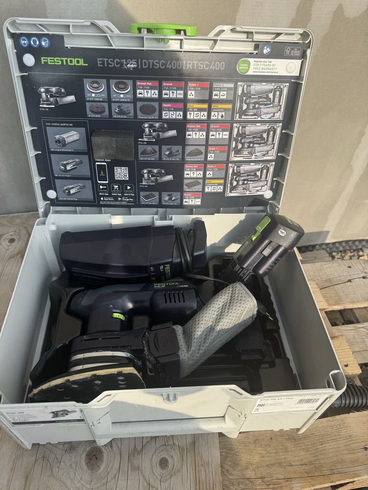 Festool Delta DTSC 400. Akumulatorowa szlifierka