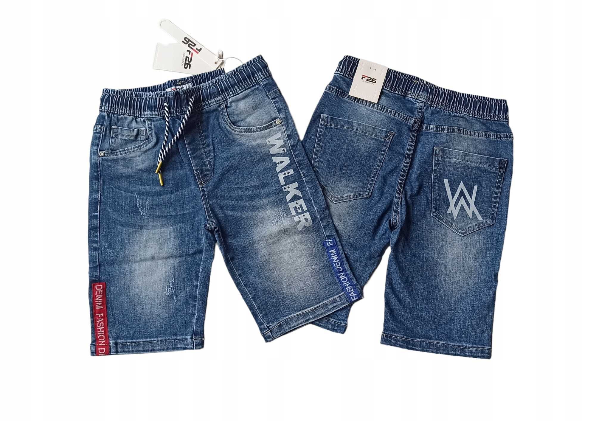Krótkie spodenki szorty jeansowe dla chłopca nowy  110-116