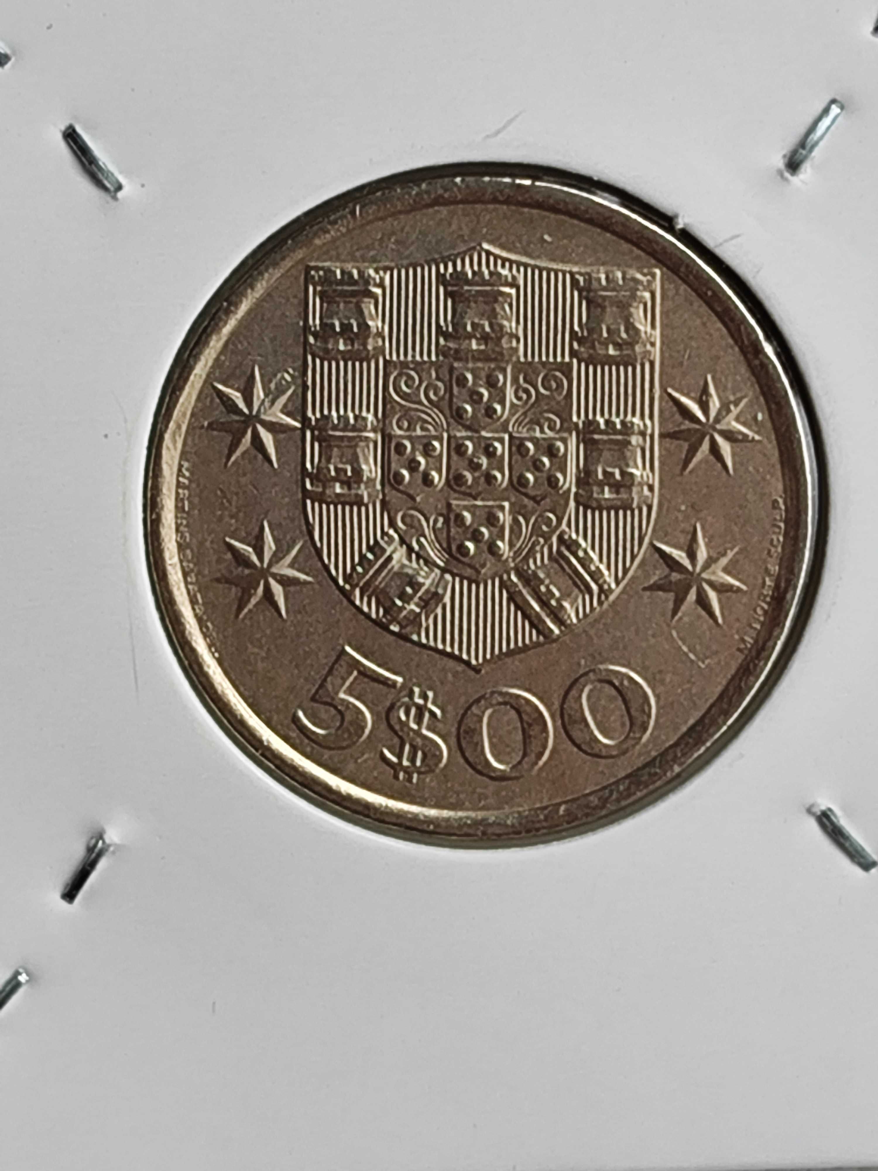 Lote de moedas de 5$ Portuguesas de 1976 a 1986 (excepto  78) a 6€