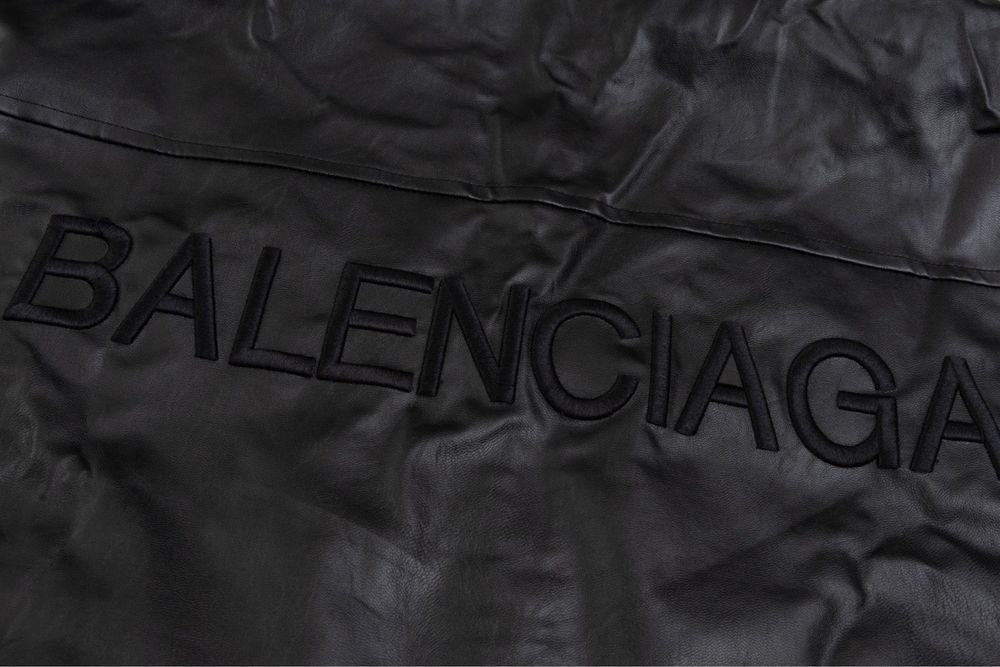 BALENCIAGA мужская куртка ветровка бомер кожаная