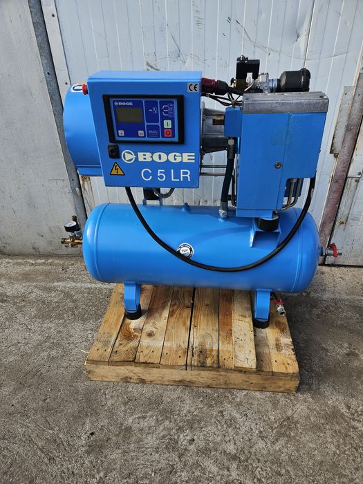 Kompresor srubowy boge c5 4kw zbiornik 90l sprezarka
