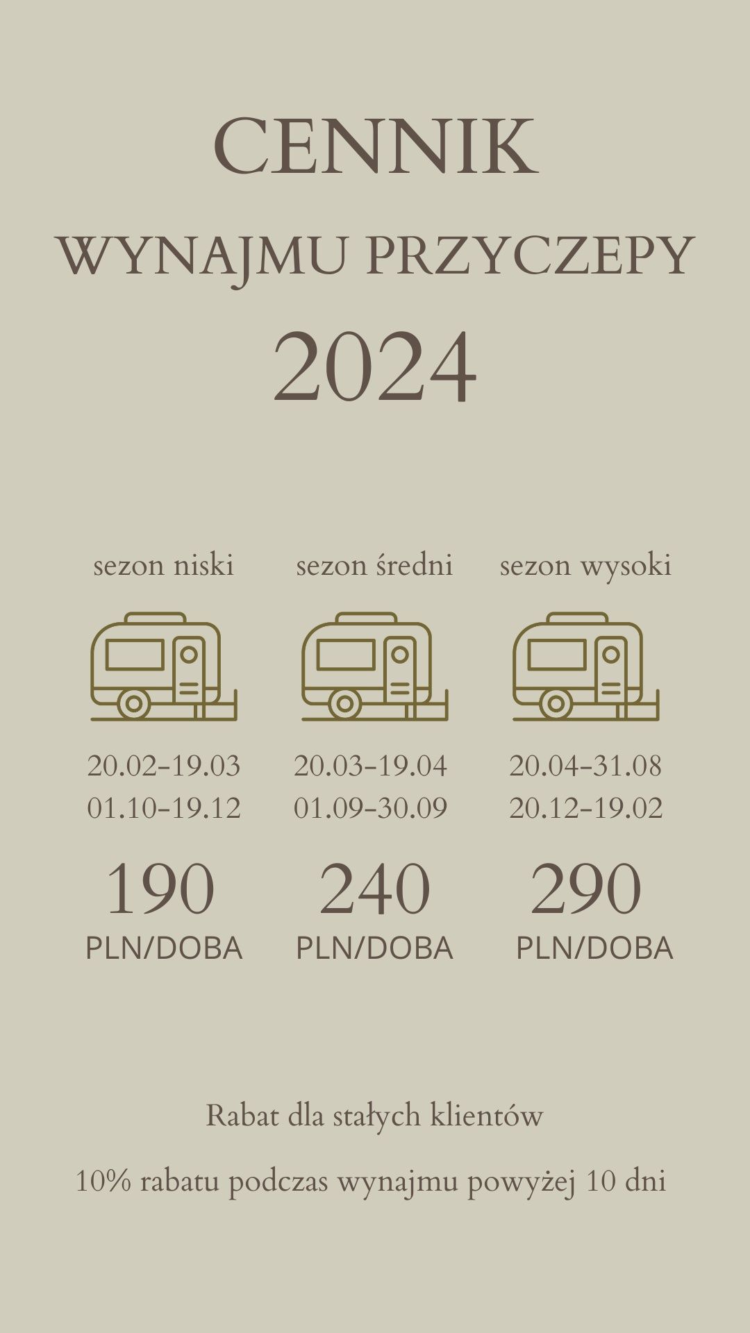 Wynajem przyczepy kempingowej 1200 DMC