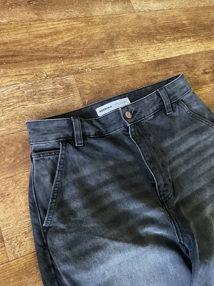 Baggy bershka jeans широкі чорні джинси