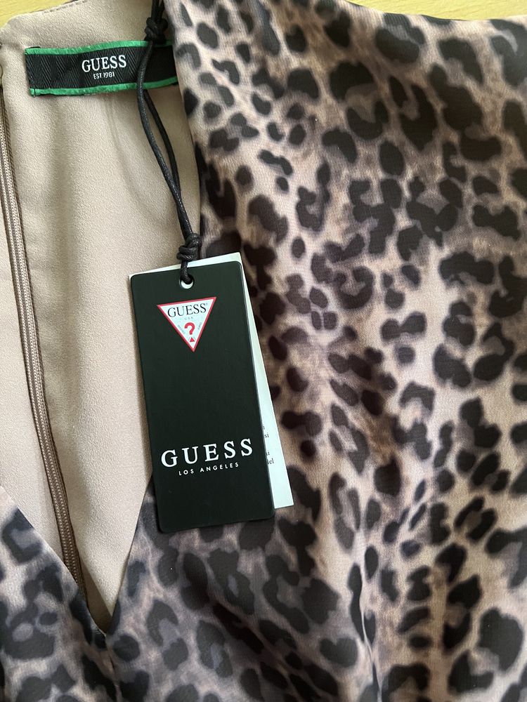Nowa sukienka XS w panterkę z metką GUESS