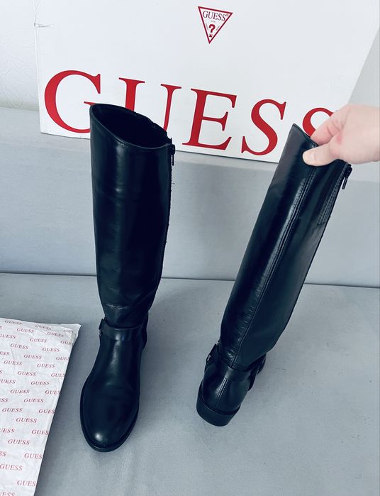 Ботинки сапоги ботфорты кожа натуральная GUESS оригинал