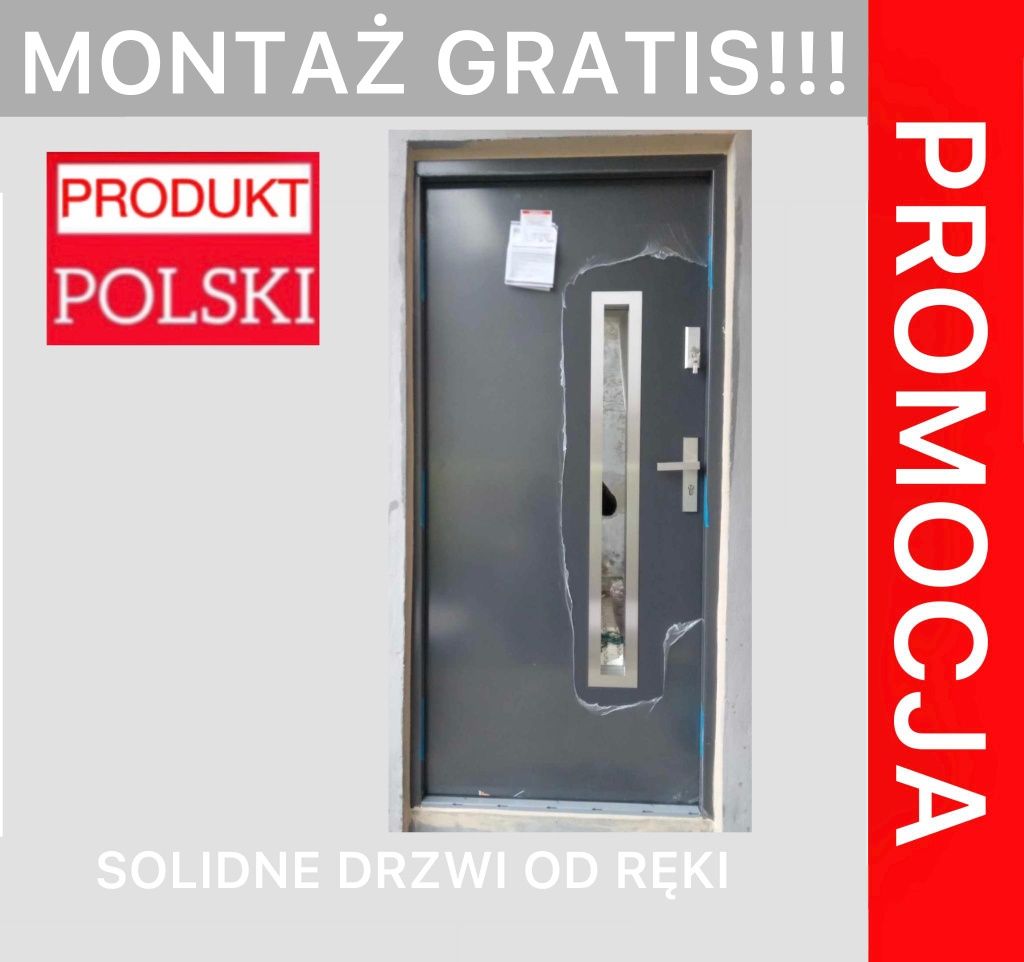 Drzwi zewnętrzne z montażem do bloku OKAZJA
